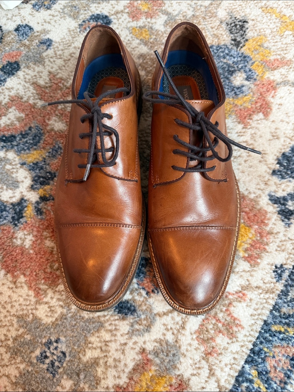 Vince Camino Men's Leather Derby Shoes in Brown